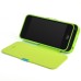 2200mAh Portable Rechargeable Backup Battery Magnetic PU Leather Case With Stand For iPhone 5 / 5S iPhone 5C - Green