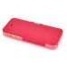 2200mAh Portable Rechargeable Backup Battery Magnetic PU Leather Case With Stand For iPhone 5 / 5S iPhone 5C - Red