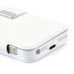 2400mAh Rechargeable External Power Pack with Front Leather Cover for iPhone 5 5s  - White