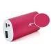 2800 mAh USB Charger Port with Led Light Indicator for Smartphone - Red