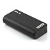 2800 mAh Wallet Pattern USB Charger Port with Led Light Indicator for Smartphone - Black