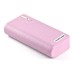 2800 mAh Wallet Pattern USB Charger Port with Led Light Indicator for Smartphone - Pink