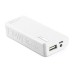 2800 mAh Wallet Pattern USB Charger Port with Led Light Indicator for Smartphone - White