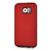 2 In 1 Detached  Black TPU And Plastic Protective Cell Phone Back Case For Samsung Galaxy S6 G920 - Red