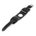 2 In 1 Luxury Genuine Leather Wrist Strap Watch Band Replacement For Apple Watch 38 mm - Black