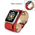 2 In 1 Luxury Genuine Leather Wrist Strap Watch Band Replacement For Apple Watch 38 mm - Red