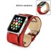 2 In 1 Luxury Genuine Leather Wrist Strap Watch Band Replacement For Apple Watch 42 mm - Red