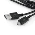 2M Extended Micro USB Charge Data Sync Charger Cable Cord For Samsung Galaxy S4 I9500 / Note 2 / HTC / Google - Black