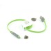 2 in 1 Micro USB 2.0 Stretchy Fresh Color Charging Cable for iPhone 6 iPhone 5 5C 5S Samsung Galaxy S4 iPad Air 2 iPad Mini 3 - Green