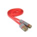 2 in 1 Noodle Pattern Sync Charging and Data Transmission Cable with Dust Cover for iPhone 6/5/5S iPad 5/4 Samsung Galaxy S4/S3 - Red