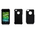 2 in 1 Protective TPU and Plastic Hard Case for iPhone 4/4S-Whole Black Edge