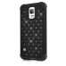 2 in 1 Rhombus Grain Rhinestone - Studded Shockproof PC and Silicone Hybrid Case Cover for Samsung Galaxy S5 G900 - Black