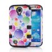 3-In-1 Bubbles Pattern Rugged Rubber Gel Hard Hybrid Snap Case Cover For Samsung Galaxy S4 I9500 I9505