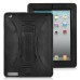 3-Piece Snap-On Hybrid Defender Rugged Heavy Duty PC Silicone Case Cover With Stand For iPad 2 / 3 / 4