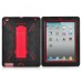 3-Piece Snap-On Hybrid Defender Rugged Heavy Duty PC Silicone Case Cover With Stand For iPad 2 / 3 / 4