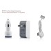 3-in-1 Car Travel Charger Kit Accessories For iPhone 4S/4G/3GS/3G/iPod - US Plug(White)