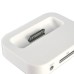 30-Pin Docking Cradle Power Station Sync And Charger With Audio Output For iPhone 4 / 4S iPod Touch 4 - White