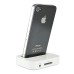 30-Pin Docking Cradle Power Station Sync And Charger With Audio Output For iPhone 4 / 4S iPod Touch 4 - White