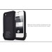 3000mAh External Battery Rubberized Case with Stand / Dual Port for iPhone 4S - Black