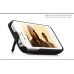 3000mAh External Battery Rubberized Case with Stand / Dual Port for iPhone 4S - Black