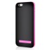 3500 mAh Ultra Slim PC Back Case With Built-In Battery And Stand  For iPhone 6 4.7 inch - Black And Pink