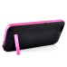 3500 mAh Ultra Slim PC Back Case With Built-In Battery And Stand  For iPhone 6 4.7 inch - Black And Pink