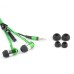 3.5MM Zipper Design In-Ear Earphone with Microphone for iPhone Samsung HTC etc - Green