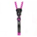 3.5MM Zipper Design In-Ear Earphone with Microphone for iPhone Samsung HTC etc - Magenta