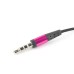 3.5MM Zipper Design In-Ear Earphone with Microphone for iPhone Samsung HTC etc - Magenta