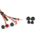 3.5MM Zipper Design In-Ear Earphone with Microphone for iPhone Samsung HTC etc - Orange