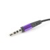 3.5MM Zipper Design In-Ear Earphone with Microphone for iPhone Samsung HTC etc - Purple