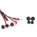 3.5MM Zipper Design In-Ear Earphone with Microphone for iPhone Samsung HTC etc - Red