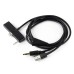 3.5 mm Car Aux Audio USB Sync Data Charger Cable for iPhone 6 Plus - Black