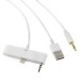 3.5 mm Car Aux Audio USB Sync Data Charger Cable for iPhone 6 Plus - White
