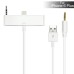 3.5 mm Car Aux Audio USB Sync Data Charger Cable for iPhone 6 Plus - White