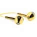 3.5mm Chrome Earphone With Microphone And Volume Control Button - Gold