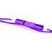 3.5mm Chrome Earphone With Microphone And Volume Control Button - Purple