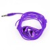 3.5mm Chrome Earphone With Microphone And Volume Control Button - Purple