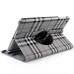 360 Degree Rotatable Scottish Plaid Pattern Leather Case For iPad Mini 1/2/3 - Grey