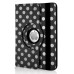 360 Degree Rotatable Wave Point Pattern Leather Case For iPad Mini 1/2/3 - Black