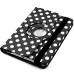 360 Degree Rotatable Wave Point Pattern Leather Case For iPad Mini 1/2/3 - Black