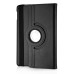 360 Degree Rotating Folio Lichi PU Leather Flip Swivel Stand Smart Wake / Sleep Case Cover With Elastic Belt For iPad Mini 4 - Black