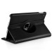 360 Degree Rotating Folio Lichi PU Leather Flip Swivel Stand Smart Wake / Sleep Case Cover With Elastic Belt For iPad Mini 4 - Black