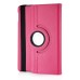 360 Degree Rotating Folio Lichi PU Leather Flip Swivel Stand Smart Wake / Sleep Case Cover With Elastic Belt For iPad Mini 4 - Pink