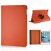 360 Degree Rotating Folio Lichi PU Leather Flip Swivel Stand Smart Wake / Sleep Case Cover With Elastic Belt For iPad Mini 4 - Yellowish Brown