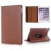 360 Degree Rotating Lichi PU Leather Smart Wake / Sleep Case Cover With Elastic Belt for iPad Pro 9.7 inch - Brown