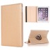 360 Degree Rotating Lichi PU Leather Smart Wake / Sleep Case Cover With Elastic Belt for iPad Pro 9.7 inch - Gold