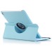 360 Degree Rotating Lichi PU Leather Smart Wake / Sleep Case Cover With Elastic Belt for iPad Pro 9.7 inch - Light blue