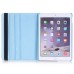 360 Degree Rotating Lichi PU Leather Smart Wake / Sleep Case Cover With Elastic Belt for iPad Pro 9.7 inch - Light blue