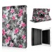 360 Degree Rotation Design Flower Pattern Stand Leather Smart Case for iPad Air 2 ( iPad 6 ) - Black